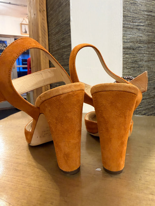 Jimmy Choo Tan suede heels size 39