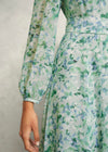 Hobbs Green Floral dress size 16