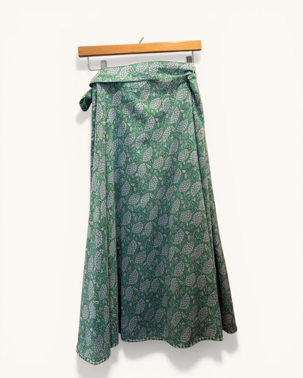 Brora green floral wrap skirt size 12