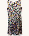Caroline Charles floral 100% silk dress size 16