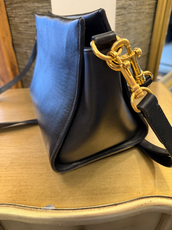 Mulberry Iris Black smooth leather handbag
