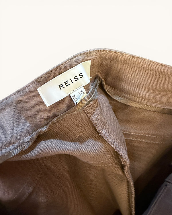 Reiss taupe flare trousers size 10R