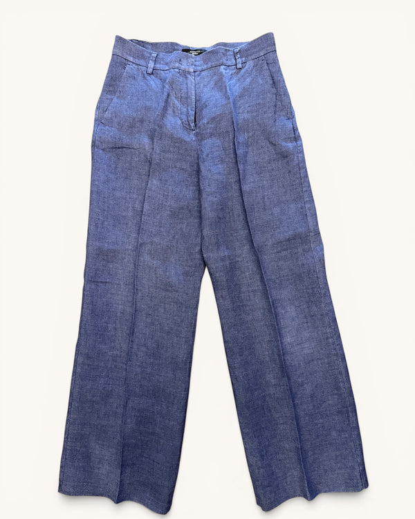 MAXMARA blue linen trousers size 8