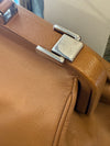 Prada Madras Cerniera Frame Doctor's Bag — Camel Leather