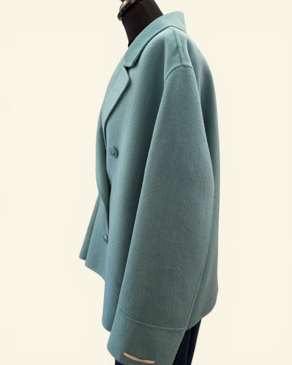 IBlues soft duck egg blue wool jacket size 14