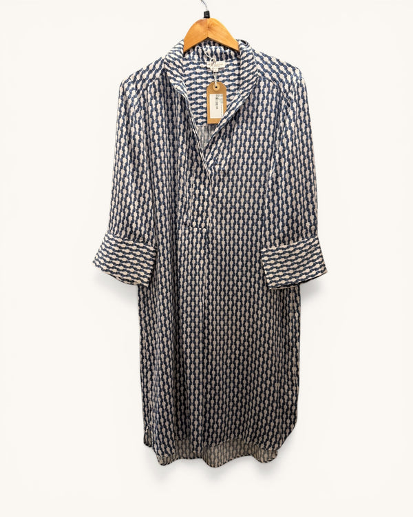 Dea kudibal blue/white shirt dress Size Large