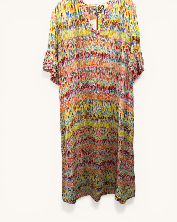 NRBY 100% silk multi dress size XL