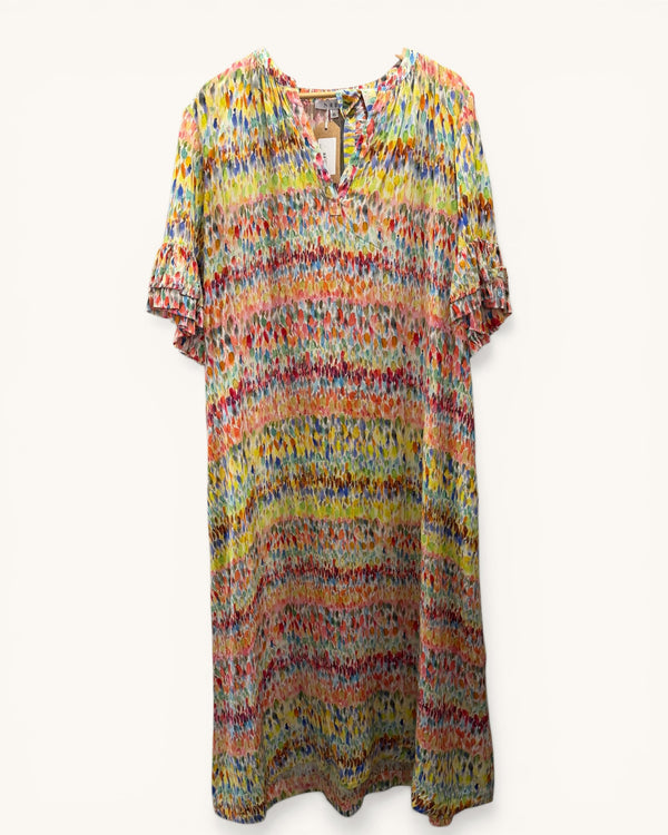 NRBY 100% silk multi dress size XL