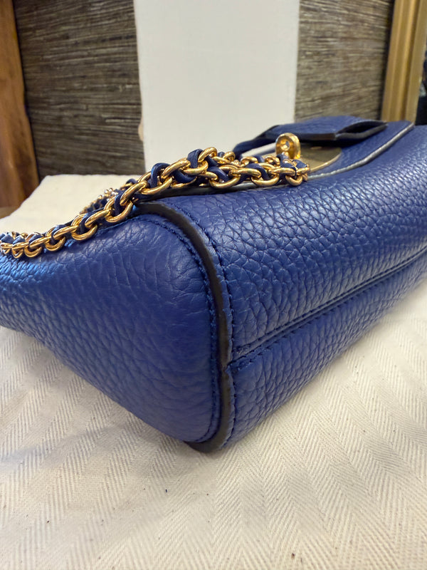 Mulberry Lily Bag – Indigo Pebbled Leather | Medium | Gold Hardware