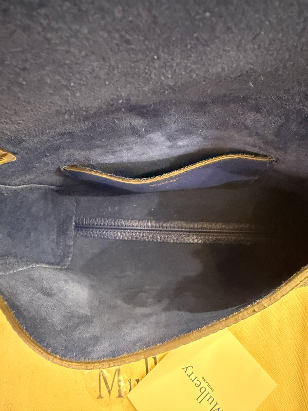 Mulberry Lily Bag – Indigo Pebbled Leather | Medium | Gold Hardware
