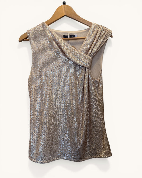 Mint velvet gold sequin top Size Medium