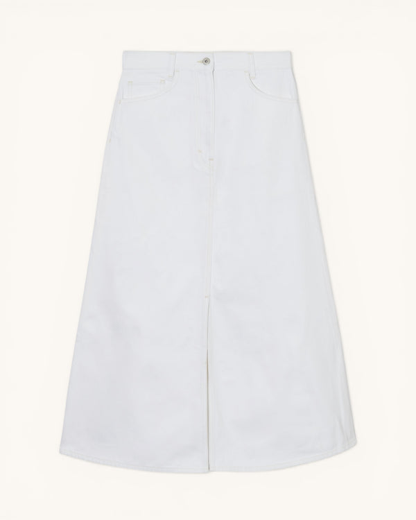 Cos white denim skirt size 42/14