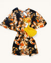 Seafolly Black & Orange Floral Kaftan Dress – Size Medium
