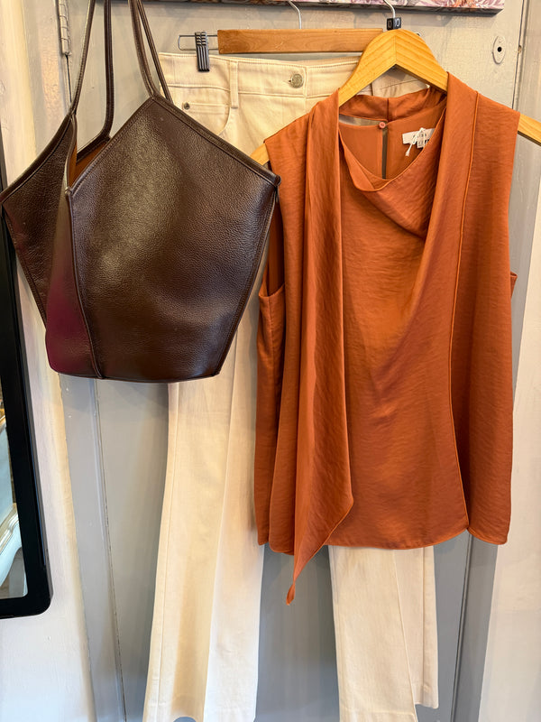 Reiss Rust Sleeveless Top – Size 10