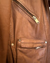 Mint Velvet Tan Leather Jacket – Size 12