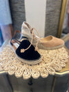 John Lewis black suede espadrille 40