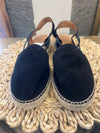 John Lewis black suede espadrille 40