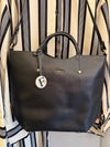 Furla black Steffano leather tote handbag