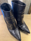 YSL black cowboy ankle boots 37.5