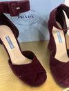 Prada Berry Suede heels size 40