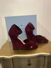 Prada Berry Suede heels size 40