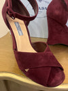 Prada Berry Suede heels size 40