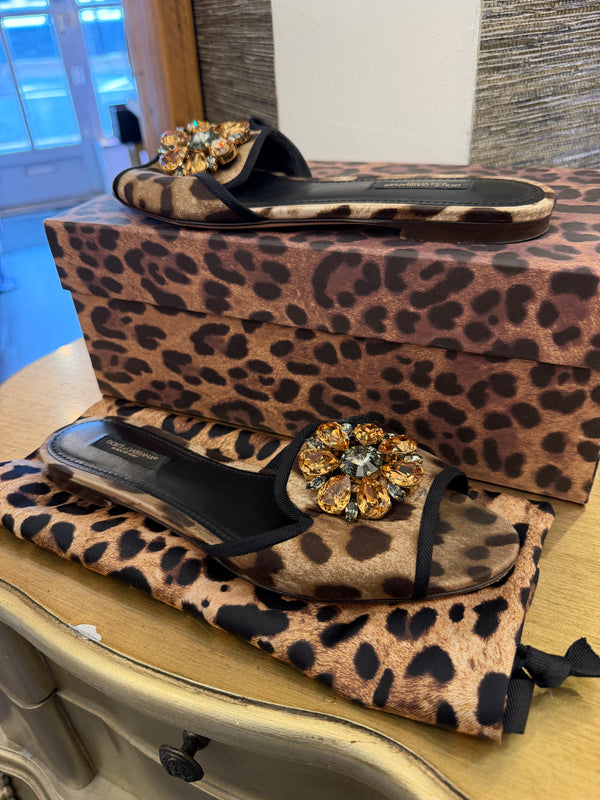 D&G leopard flats size 37