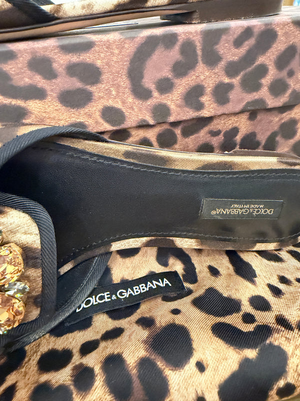 D&G leopard flats size 37