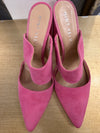 Mint Velvet pink suede mules size 40