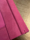 Mint Velvet pink suede clutch bag