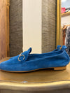 La Cora Blue suede loafers size 40
