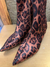 Topshop leopard fabric boots 6
