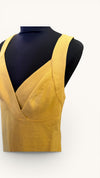 Reformation mustard linen dress size 10