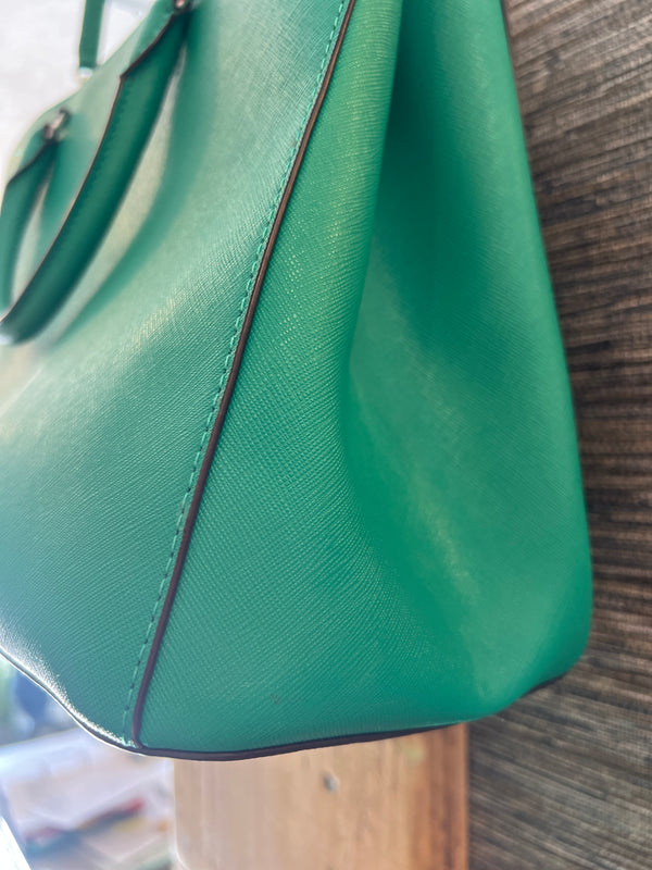 Ralph Lauren Green Marcy leather handbag