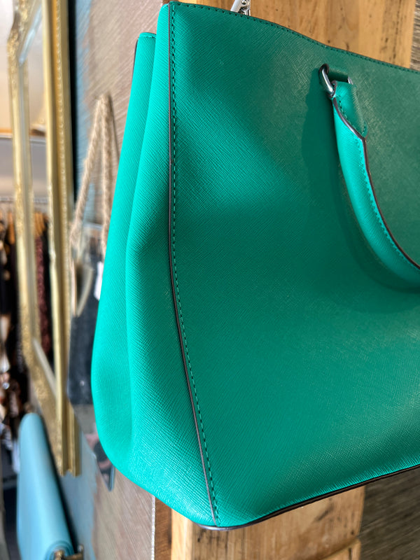Ralph Lauren Green Marcy leather handbag
