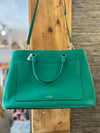 Ralph Lauren Green Marcy leather handbag