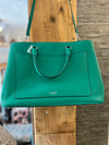 Ralph Lauren Green Marcy leather handbag