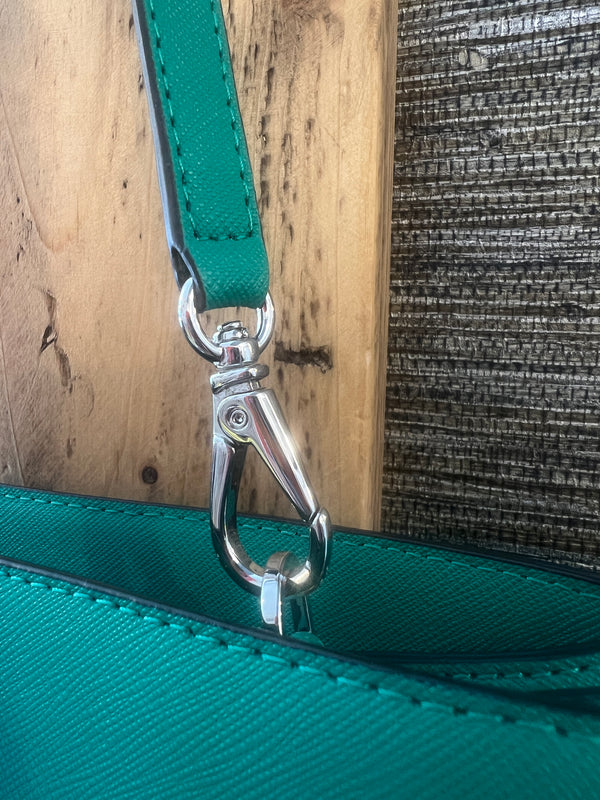 Ralph Lauren Green Marcy leather handbag