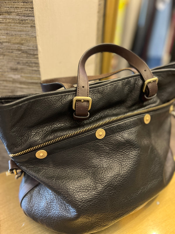 Mulberry black grained leather Mitzy Handbag