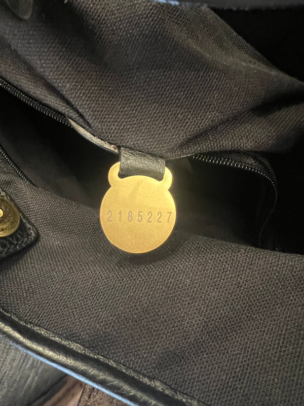 Mulberry black grained leather Mitzy Handbag