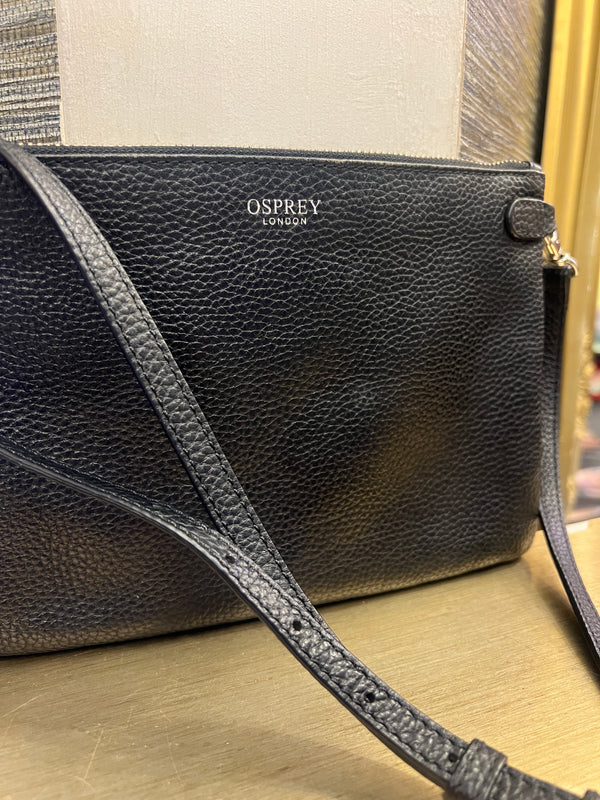 Osprey black across body handbag