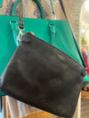 Osprey black across body handbag
