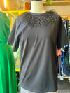Victoria Beckham Black Feather T-Shirt Size Small
