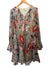 DVF Animal Print & Red Crinkle Dress | Size Small