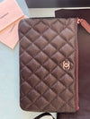 Chanel black Petite Maroquinerie pouch/clutch