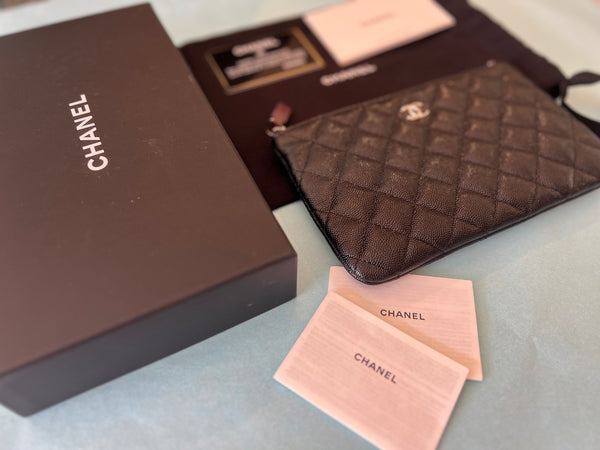 Chanel black Petite Maroquinerie pouch/clutch