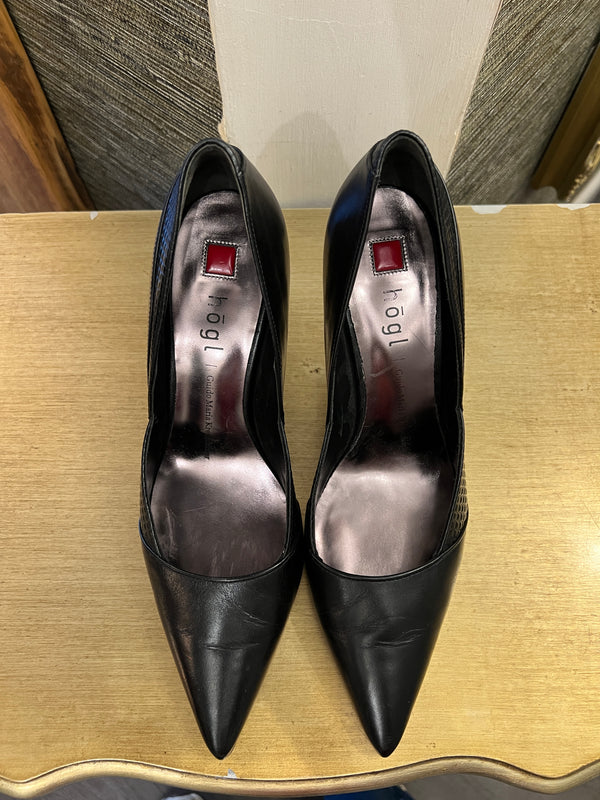 Hogl Black leather shoes size 6.5