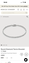 Monica vinader Lab diamond tennis bracelet