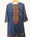 Monsoon fusion neon & Pom Pom denim dress size 8