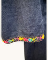 Monsoon fusion neon & Pom Pom denim dress size 8